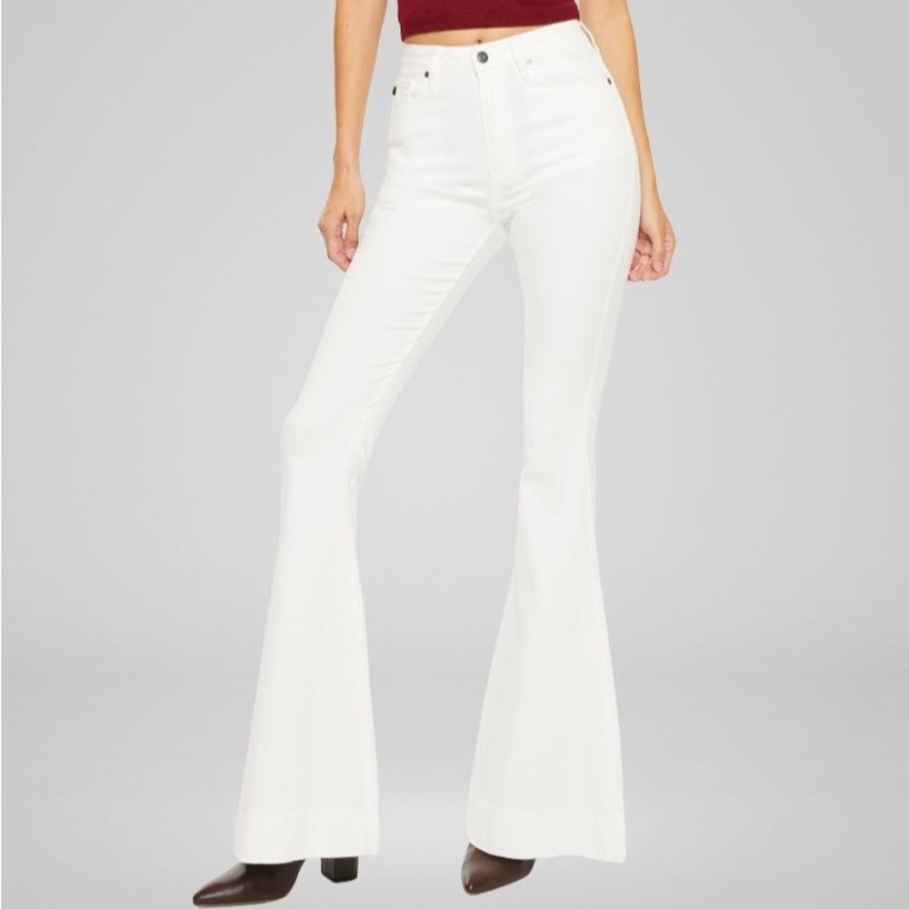 KanCan White Super Flare Jeans